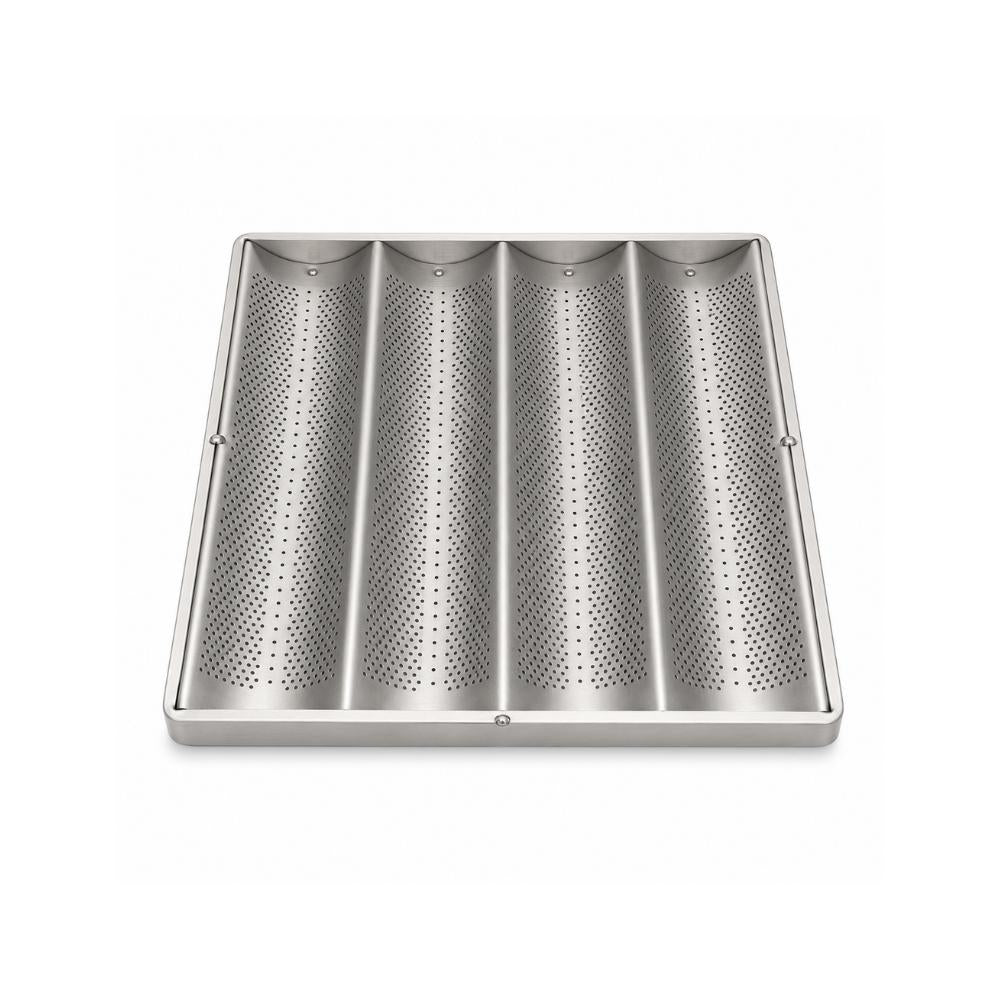 Mesa Bancada Total Inox 430 8 Níveis Prp-004 Progás + 8 Assadeiras Pão Francês 4 Ondas 35x35 - Imeca