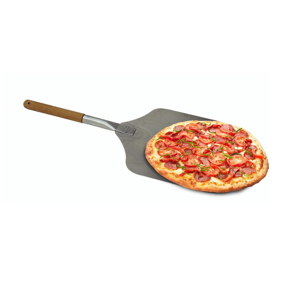 Conjunto Pizzaria Tramontina 2 Peças Pá Pizza Cabo Curto Madeira e Cortador Profissional