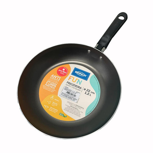 Semi - Frigideira em Alumínio Antiaderente 22cm ø 1,20l Fun Colors Mostarda - Brinox 7232357