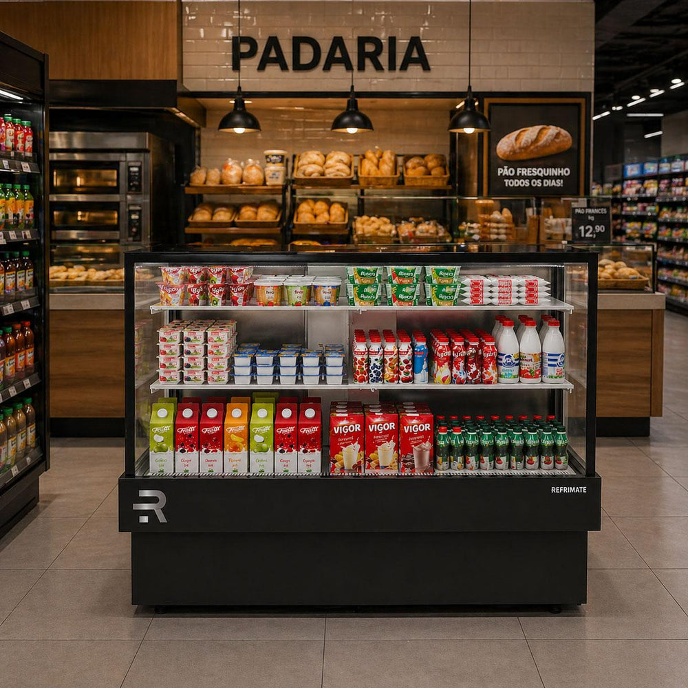 Vitrine Confeitaria Refrigerada Vanguard Plus Ar Forçado 145cm Tampo Aproveitável CVPRAF1450TA 220V - Refrimate