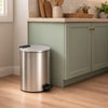 Lixeira Com Pedal Tramontina Loop Inox Acabamento Polido e Balde Interno 12L - Tramontina 94547012