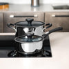 Jogo de Panelas Solar Ceramic Aço Inox Fundo Triplo Rev Interno Cerâmico 4 Peças Tramontina 65120026