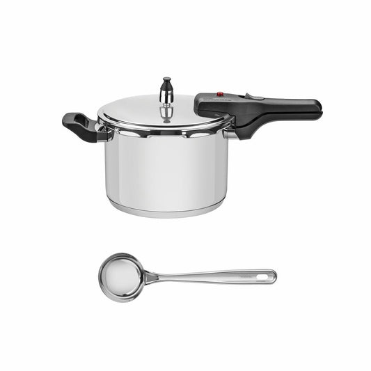 Panela de Pressão 4,5l Aço Inox Brava + Concha Inox Extrata - Tramontina