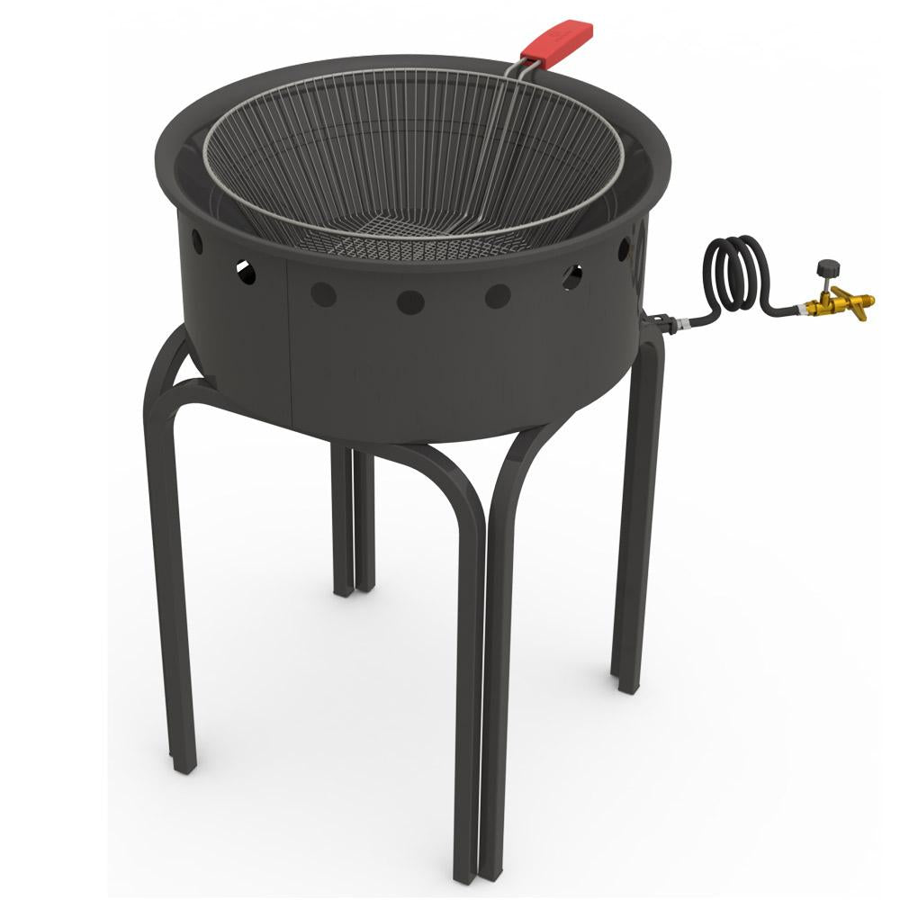 Tacho Fritador Coluna a Gás Alta Pressão 14L Óleo PR-14G Progás e Cortador de Legumes