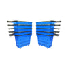 Kit - 10 Cestos Grande Com Rodízio D300 Cód. 3300 Azul - Della Plast