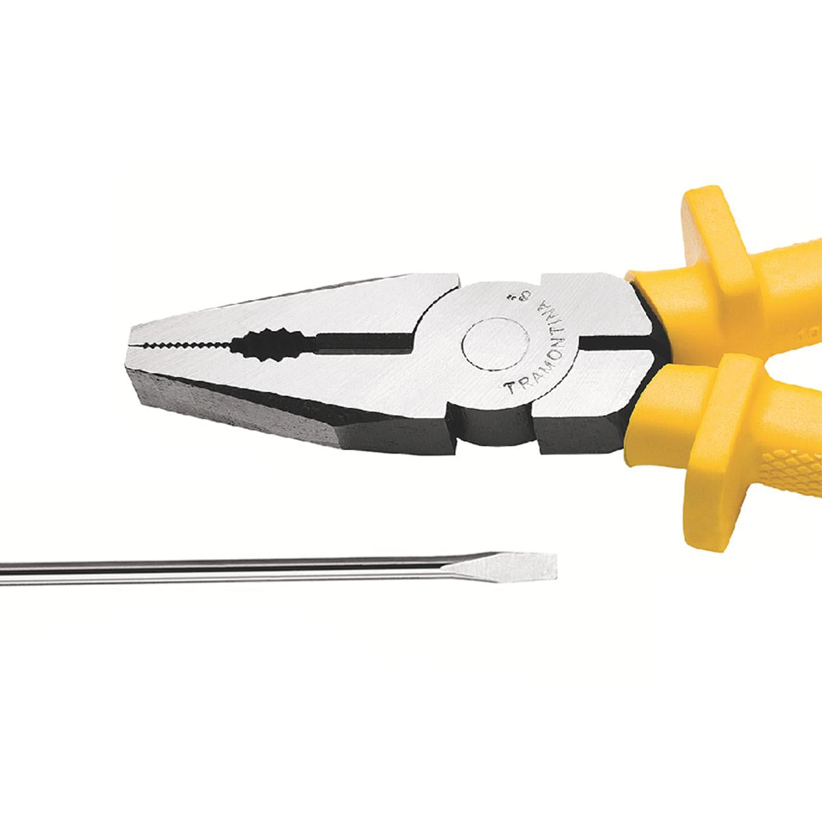 Kit Alicate 8"" Universal Isolado 1000v Master e Chave Fenda 1/8x3"" - Tramontina 43408048