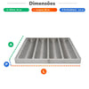 Conjunto 10 Esteiras Assadeira Canaleta Perfurada 4 Ondas Pão Francês Alumínio 35x35 - Imeca 7557