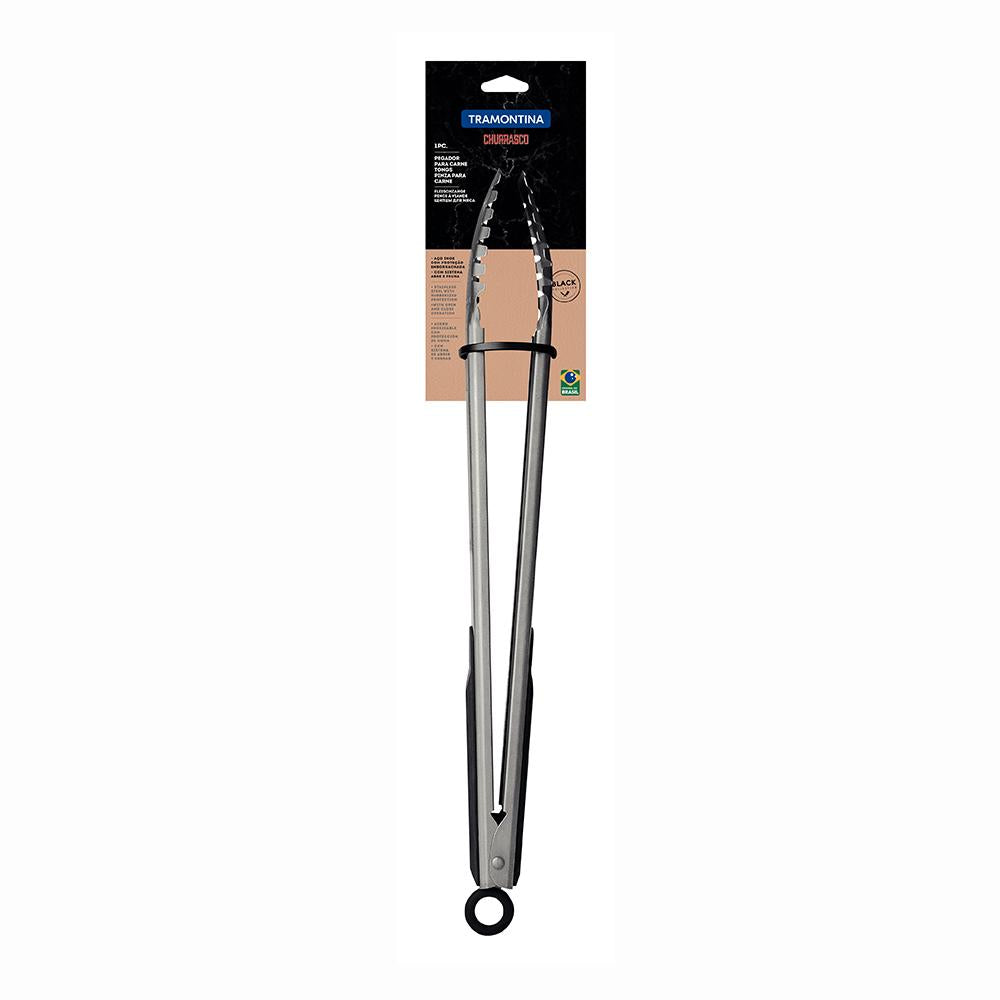 Pegador de Carne Churrasco Black 52cm Lâmina Inox Proteção Emborrachada Preto - Tramontina 26593100