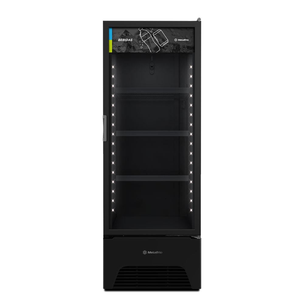 Refrigerador Visa Expositor Preto 370/403L Porta De Vidro 2°C a 8ºC VB40AH 220V - Metalfrio