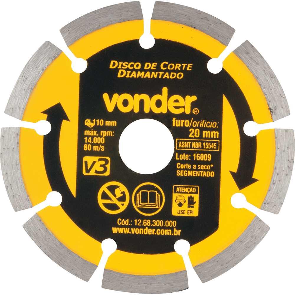Serra Mármore Profissional 110mm Com Disco 1300w Smv1300 220v - Vonder 6001130002
