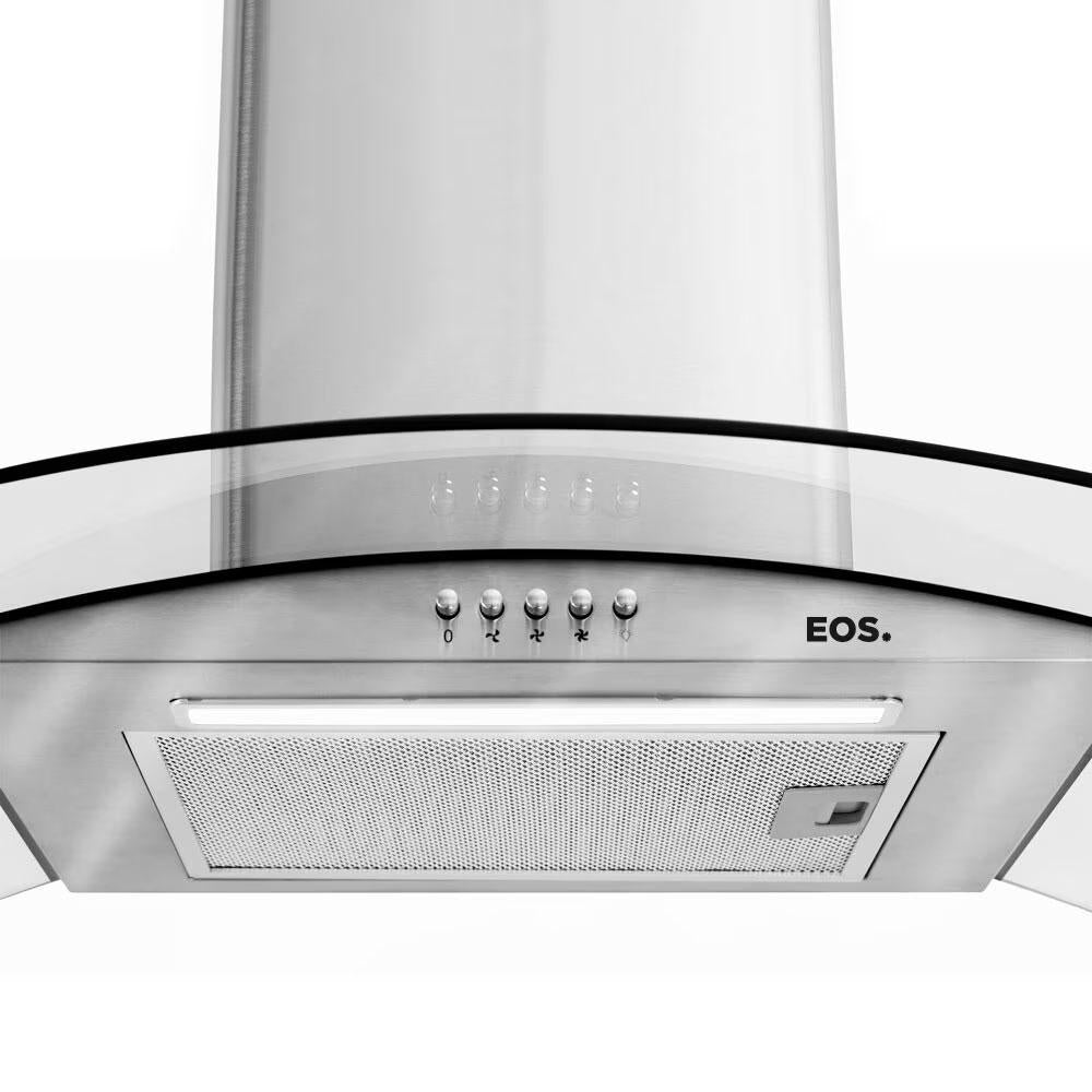 Coifa e Depurador de Parede Inox Com Vidro Curvo 60cm Eco60pv 220v - Eos B163422