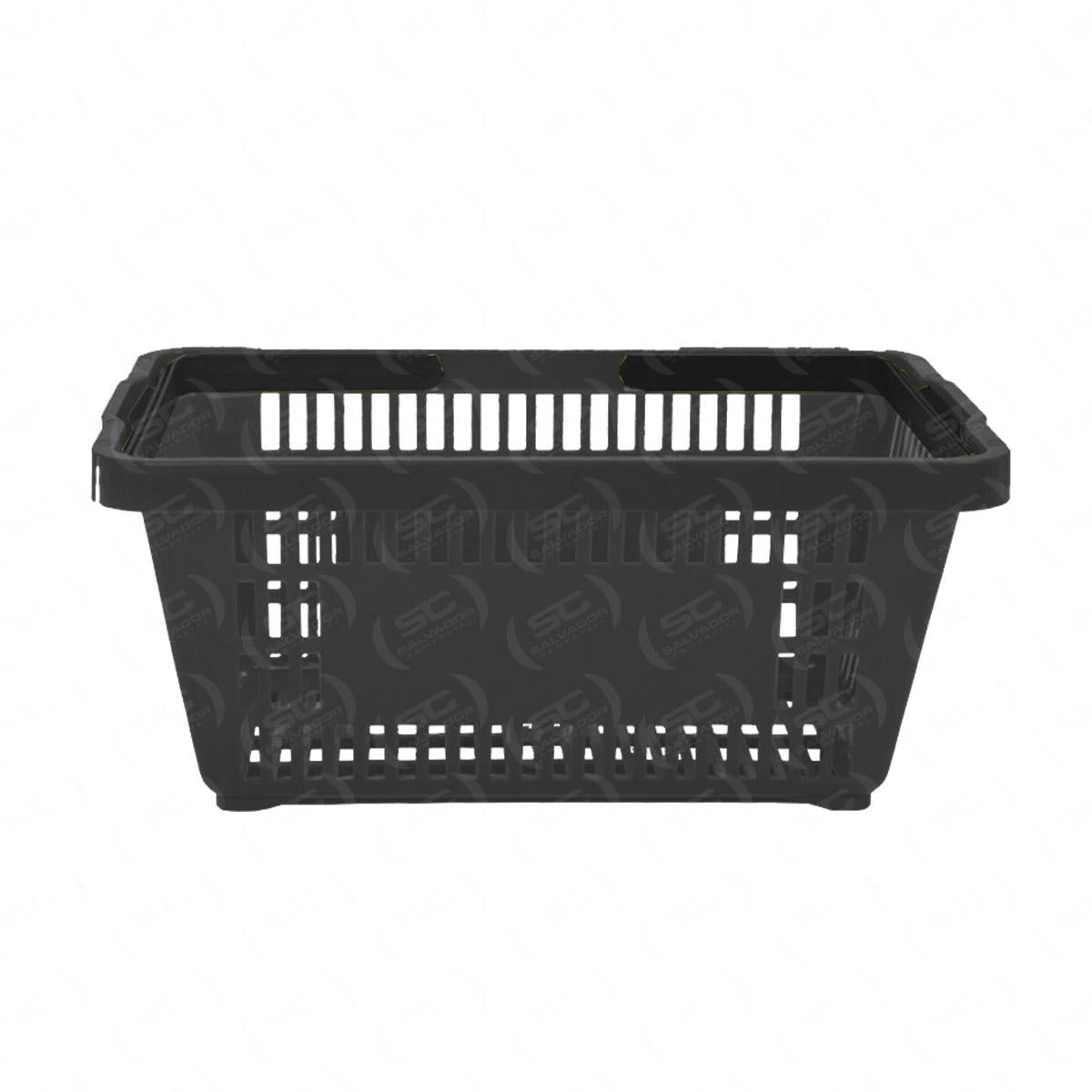 Kit - 10 Cestos Compras Plástica D100 Cód. 3000 Preto - Della Plast