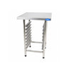 Mesa Bancada Total Inox 430 8 Níveis Prp-004 Progás + 4 Assadeiras Pão Francês 4 Ondas 35x35 - Imeca