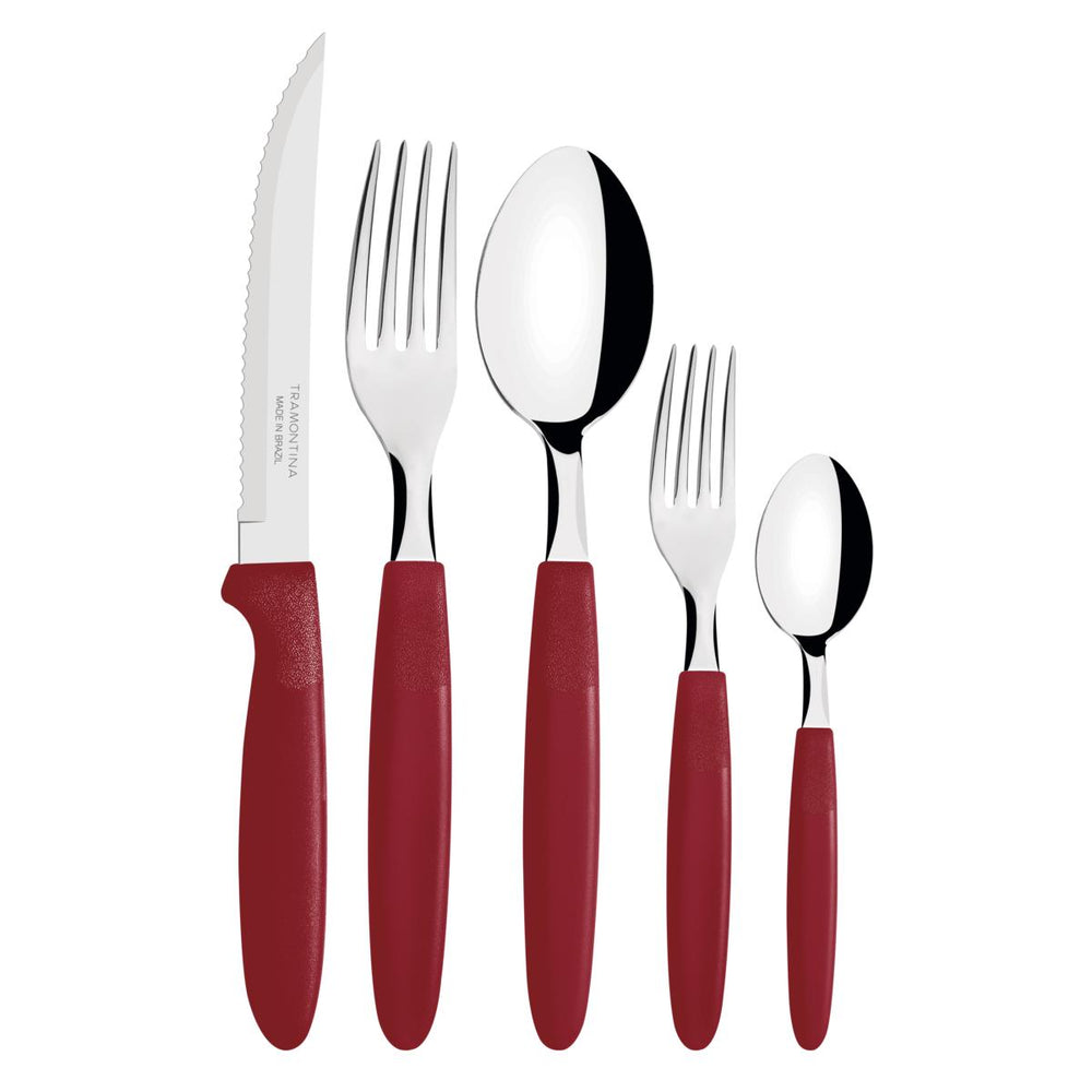 Kit - Faqueiro Premium 3 Peças + 1 Faqueiro 30 Peças Ipanema Vermelho - Tramontina