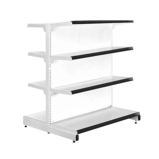 Gôndola Prateleira New Plus 1,40 Central Inicial GCI - Sa Gôndolas Porta Etiquetas Preto