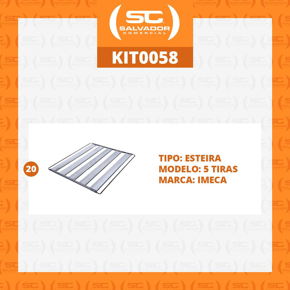 Kit - 20 Esteiras 5 Tiras Para Pão Francês - Imeca