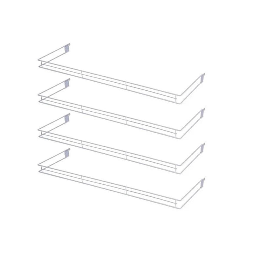 Kit 4 Aparadores Aramados Em U Para Organização De Gôndola 30x91cm Branco - SA Gondolas