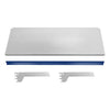Kit - 3 Bandejas Prateleiras 30x91 para Gôndolas New Plus com Porta Etiqueta Azul - SA Gôndolas