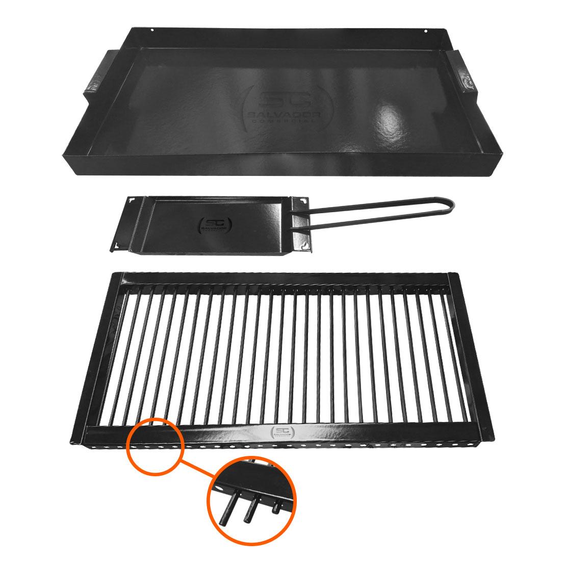 Churrasqueira Grill a Gás Top Chef Gourmet de Embutir em Inox TCIN50 Bivolt - Venax 26952