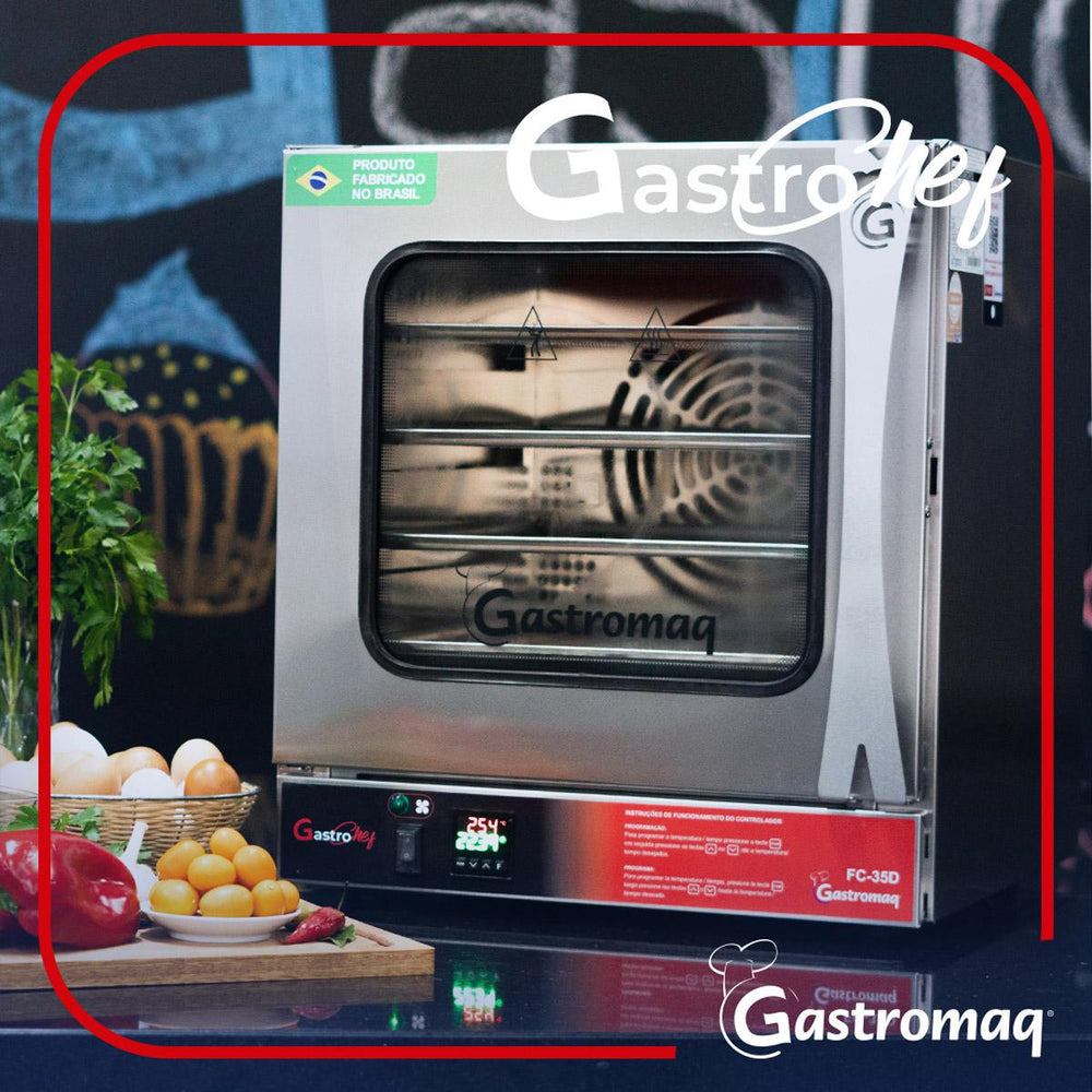 Forno Turbo Elétrico Convector Cocção Inox Digital FC35 D 220V - Gastromaq