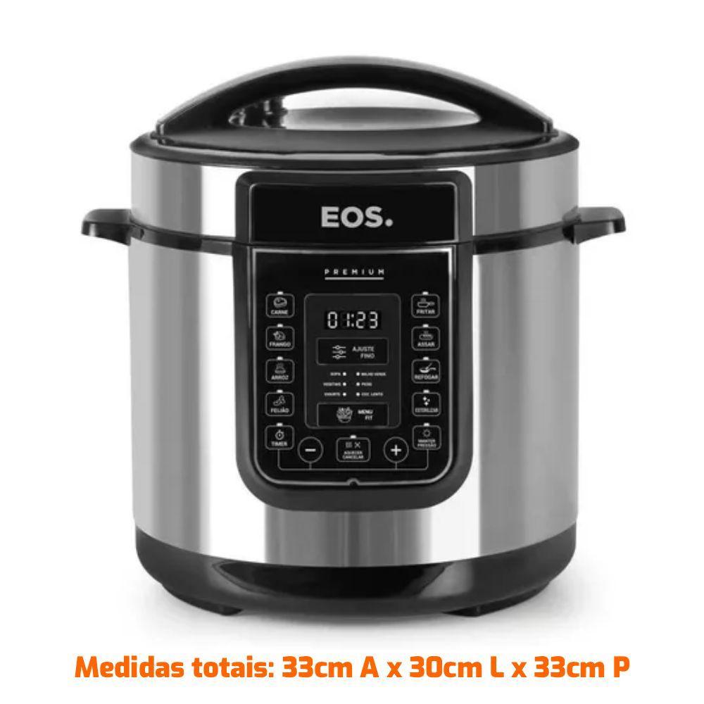 Panela Pressão Elétrica Multiuso Inox 6l 220v Eos Com Concha Tramontina