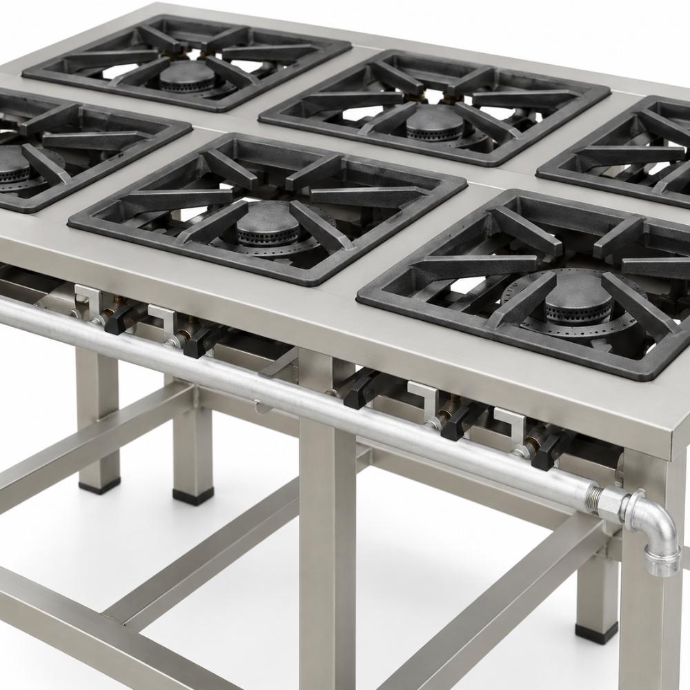 Fogão Inox De Encosto 6 Queimadores PMDINOX-600 Encosto - Progás P38213