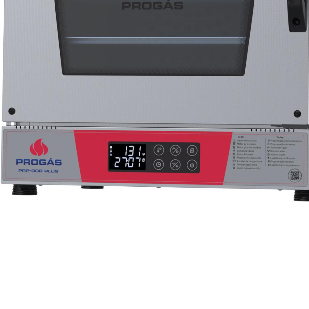 Forno Turbo Elétrico Convecção 8 Assadeiras Digital Padarias Prp-008 Plus Vermelho 220v - Progás