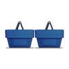 Kit - 10 Cestos Compras Plástica D100 Cód. 3000 Azul Padrão - Della Plast