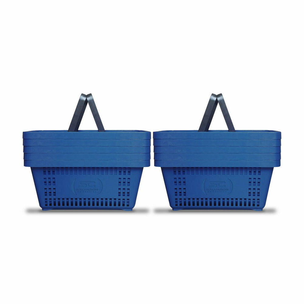 Kit 10 Cestos De Compras Plástica D100 Cód. 3000 Azul Padrão - Della Plast