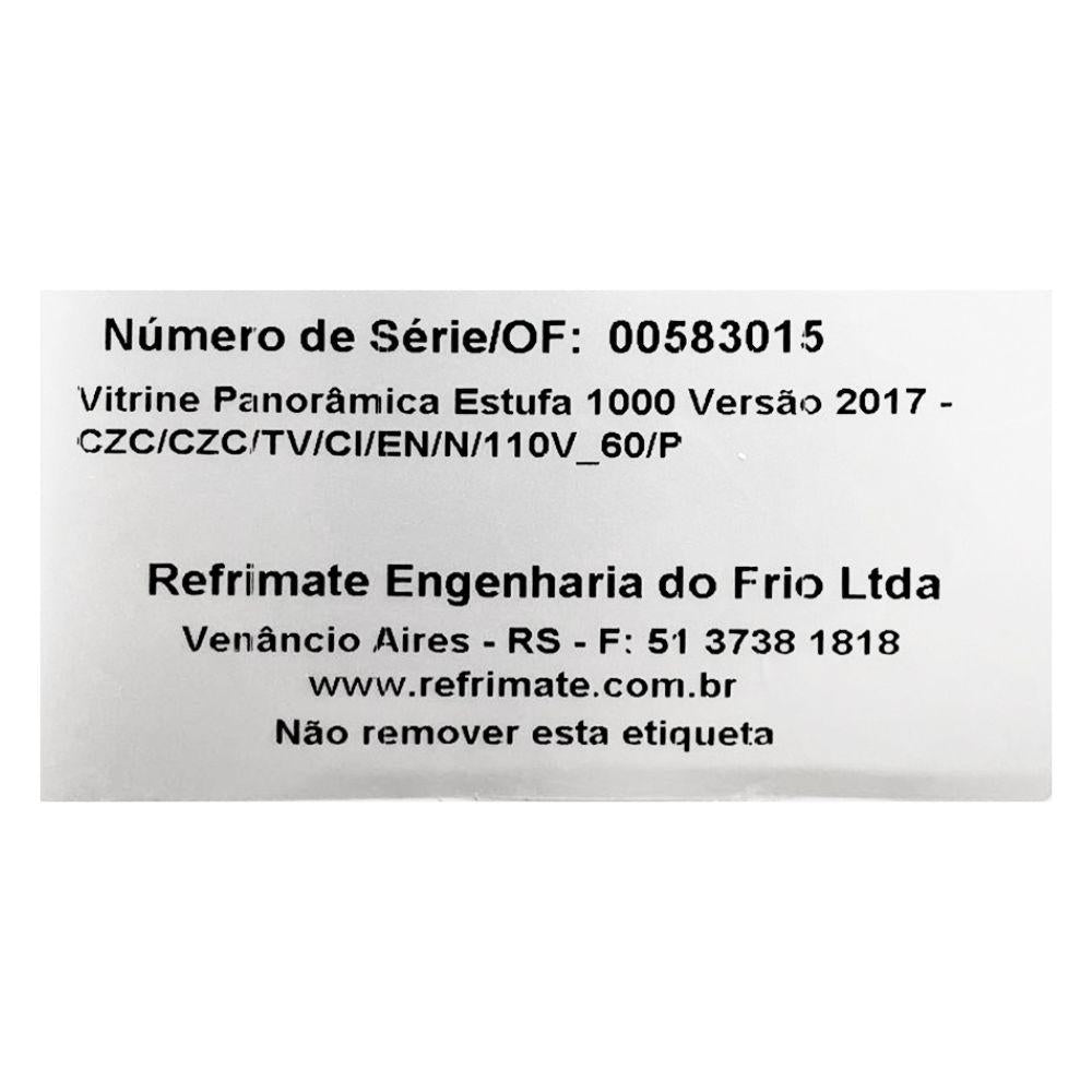 SEMINOVO - Vitrine Panorâmica Estufa 1,00m VPE 1000 127V - Refrimate