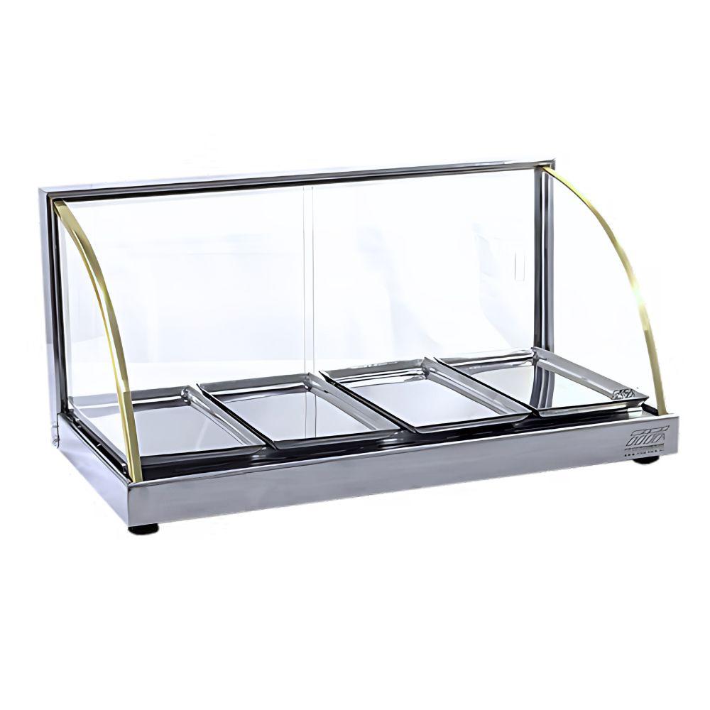 Estufa Vidro Curvo Bancada Salgados Horizontal 4 Bandejas W4B Titã