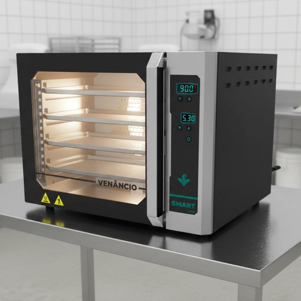 Forno Turbo Convector Smart Pro Digital 4 Esteiras Inox e Painel Inox FCSP4E 127V - Venâncio 56643