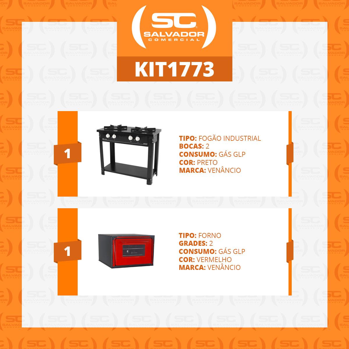 Fogão Industrial Preto a Gás com Forno Vermelho 2 Bocas Duplas Bravo BR2BF - Venâncio