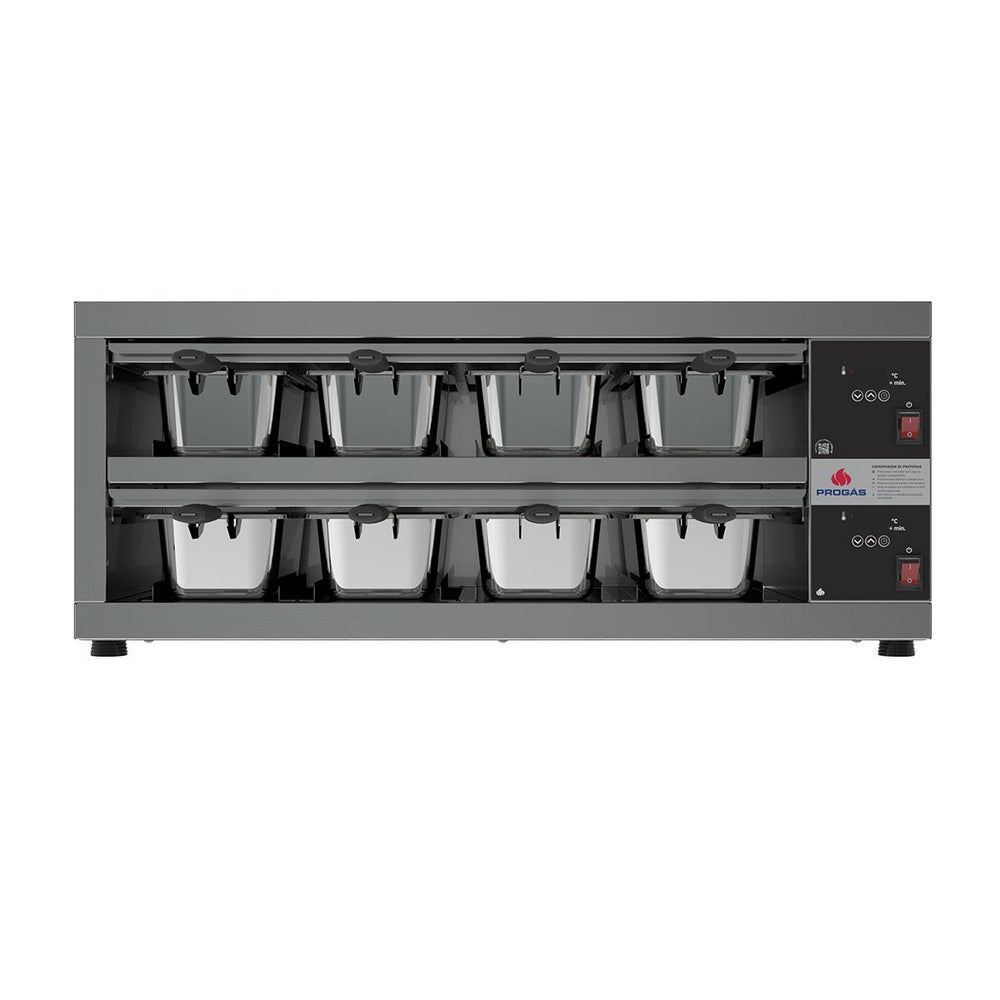 Conservador De Proteínas Profissional Digital Até 80°C 8 Cubas 1600W PRCPROT-08 220V - Progás P46426