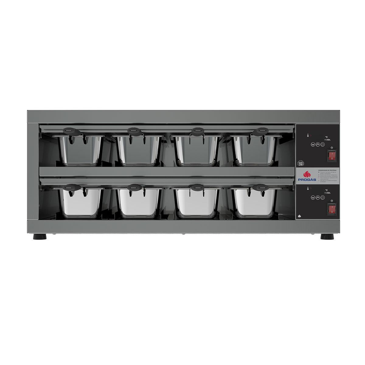 Conservador De Proteínas Profissional Digital Até 80°C 8 Cubas 1600W PRCPROT-08 220V - Progás P46426