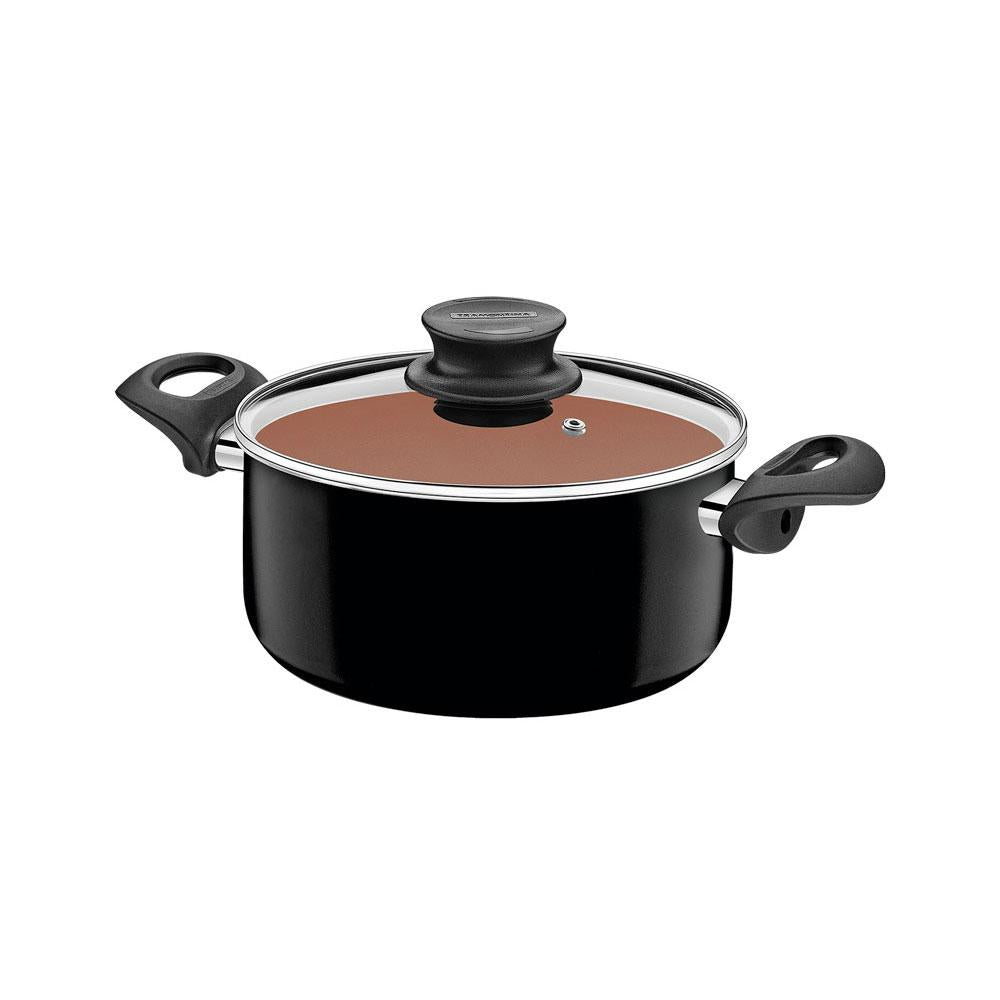 Caçarola Paris Alumínio Interno Antiaderente e Externo de Poliéster Preto 18cm 2,1l PATP1 - Tramontina 27815746