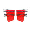 Kit - 10 Cestos Grande Com Rodízio D300 Cód. 3300 Vermelho - Della Plast