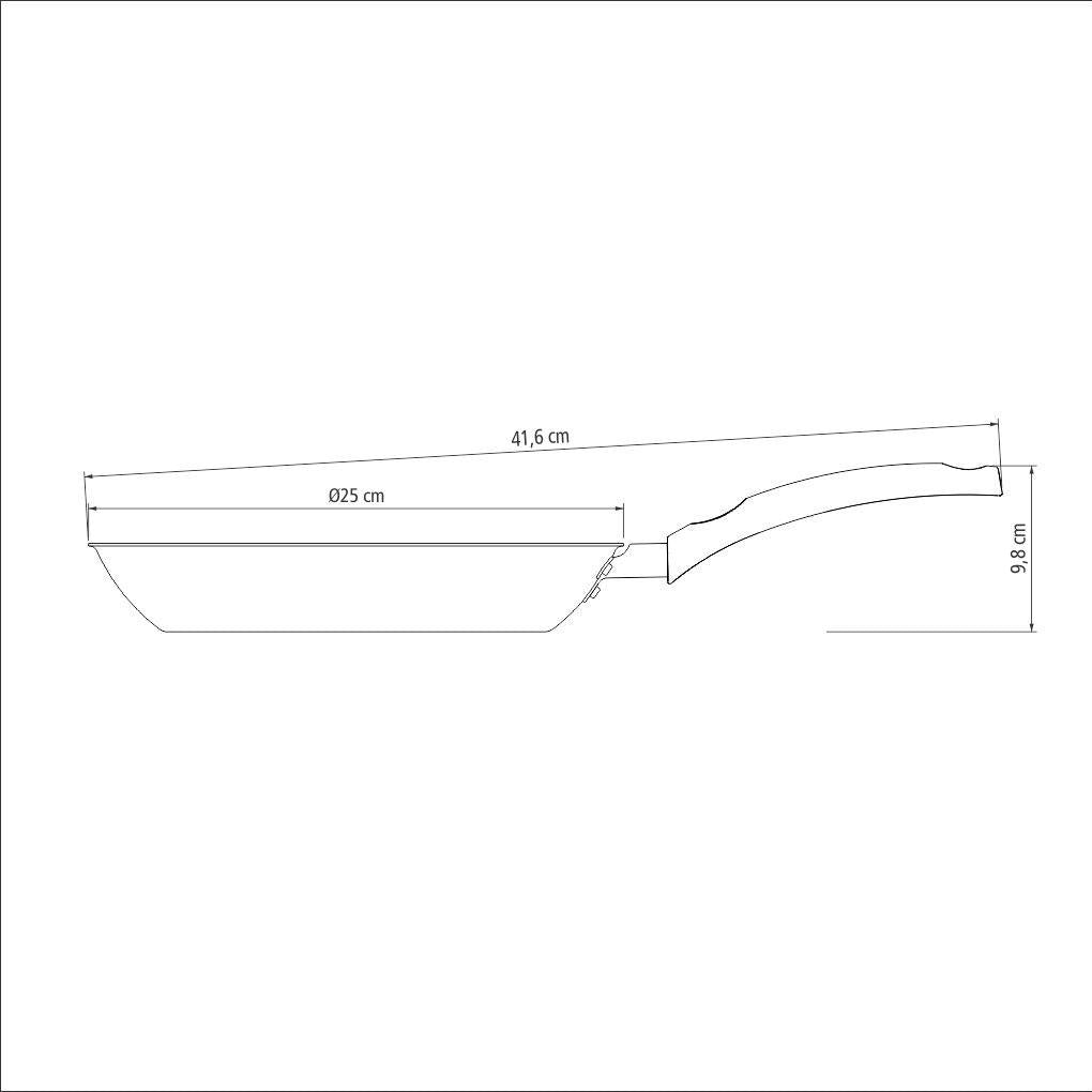 Frigideira Rasa Turim em Alumínio Antiaderente Starflon 24cm Vermelho 1,4L FRV3 - Tramontina