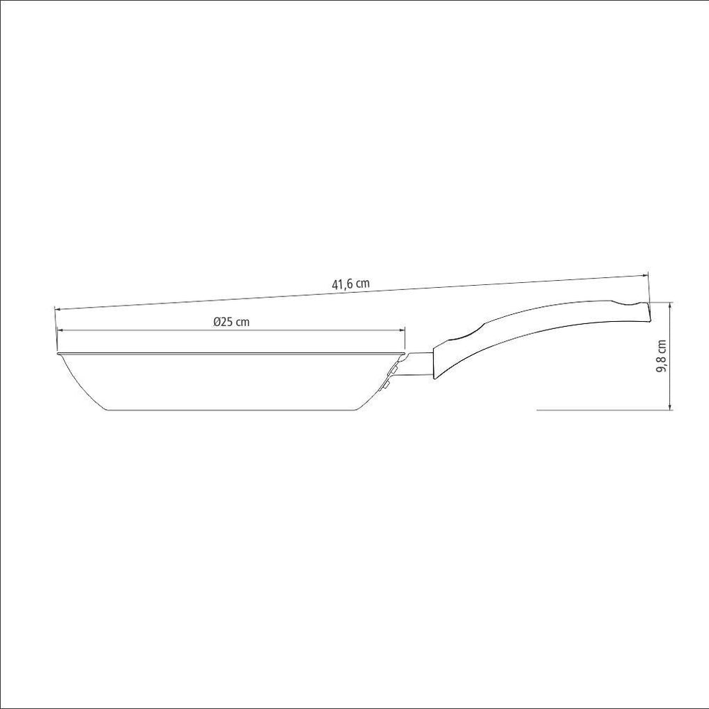 Frigideira Rasa Turim em Alumínio Antiaderente Starflon 24cm Vermelho 1,4L FRV3 - Tramontina