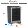 Adega Cave Top Light-in de Embutir Inox 96L S40 6ºC a 20ºC CAVETOPLIGHTIN100 220v - Venax 41860