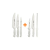 Kit - Faqueiro Premium 3 Peças + 1 Jogo de Facas Com Chaira Premium 3 Peças - Tramontina