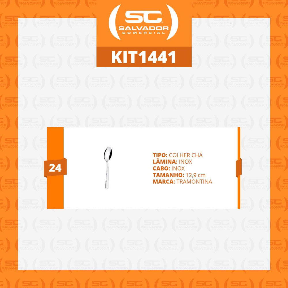 Kit 24 Colheres de Chá Búzios Em Aço Inox Ccibag - Tramontina