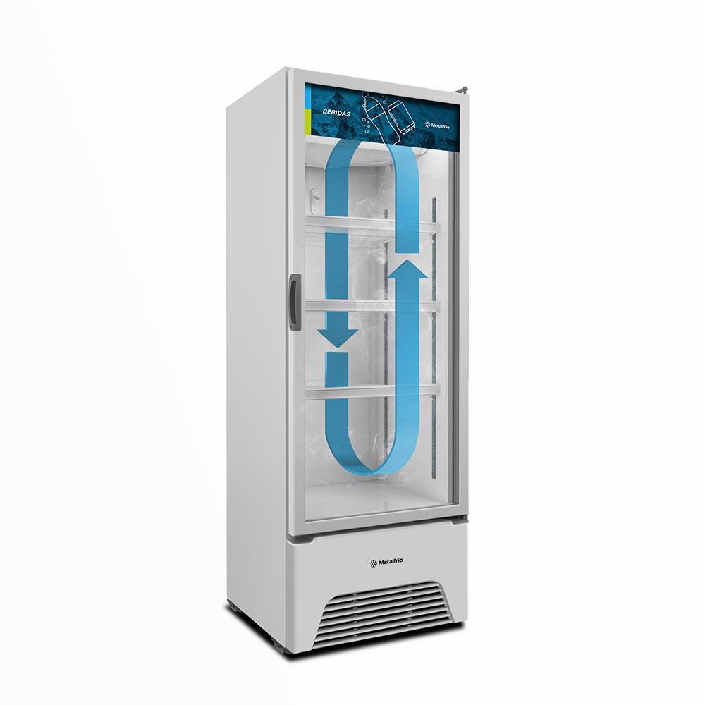 Refrigerador Visa Expositor Branco 370/403L Porta De Vidro 2°C a 8ºC VB40AL 127V - Metalfrio