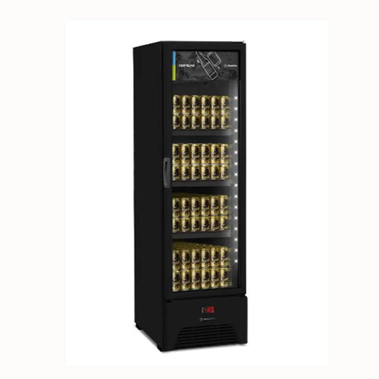 Visa Cooler Cervejeira Expositor Vertical Porta de Vidro 293/337 Litros Vn28rh All Black 220v - Metalfrio