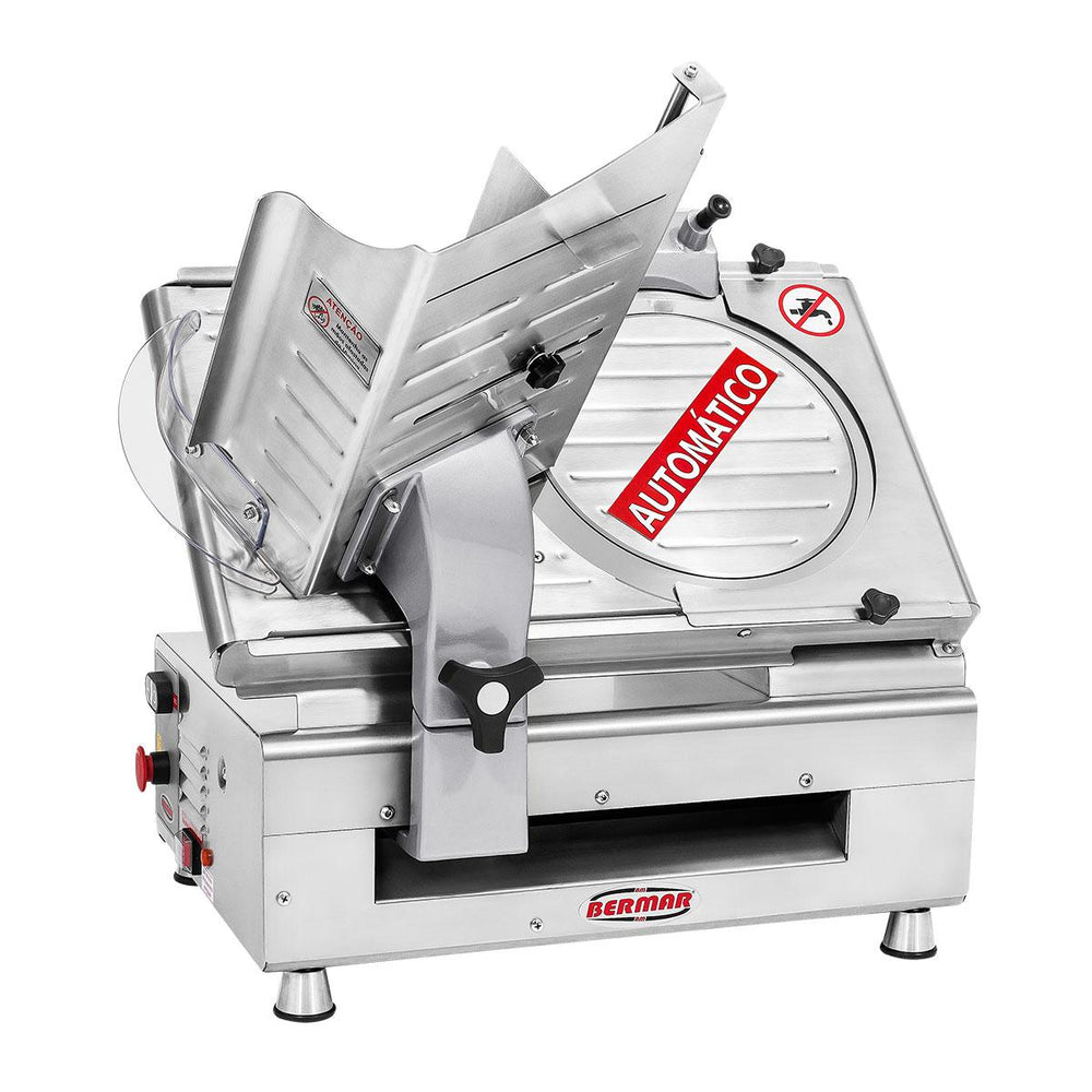 Cortador De Frios Automático 300mm Industrial Elétrico 1/3 CV Lâmina Inox BM18 PF Bivolt - Bermar