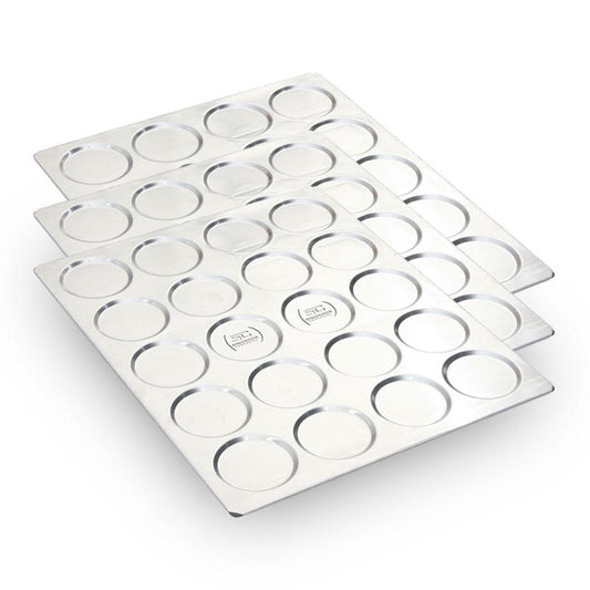 KIT - 10 Assadeiras Pão de Hamburguer 20 Cavidades Alumínio 58x70 APH20 - Imeca