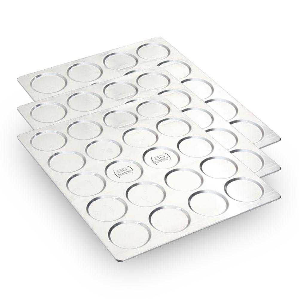 KIT - 10 Assadeiras Pão de Hamburguer 20 Cavidades Alumínio 58x70 APH20 - Imeca