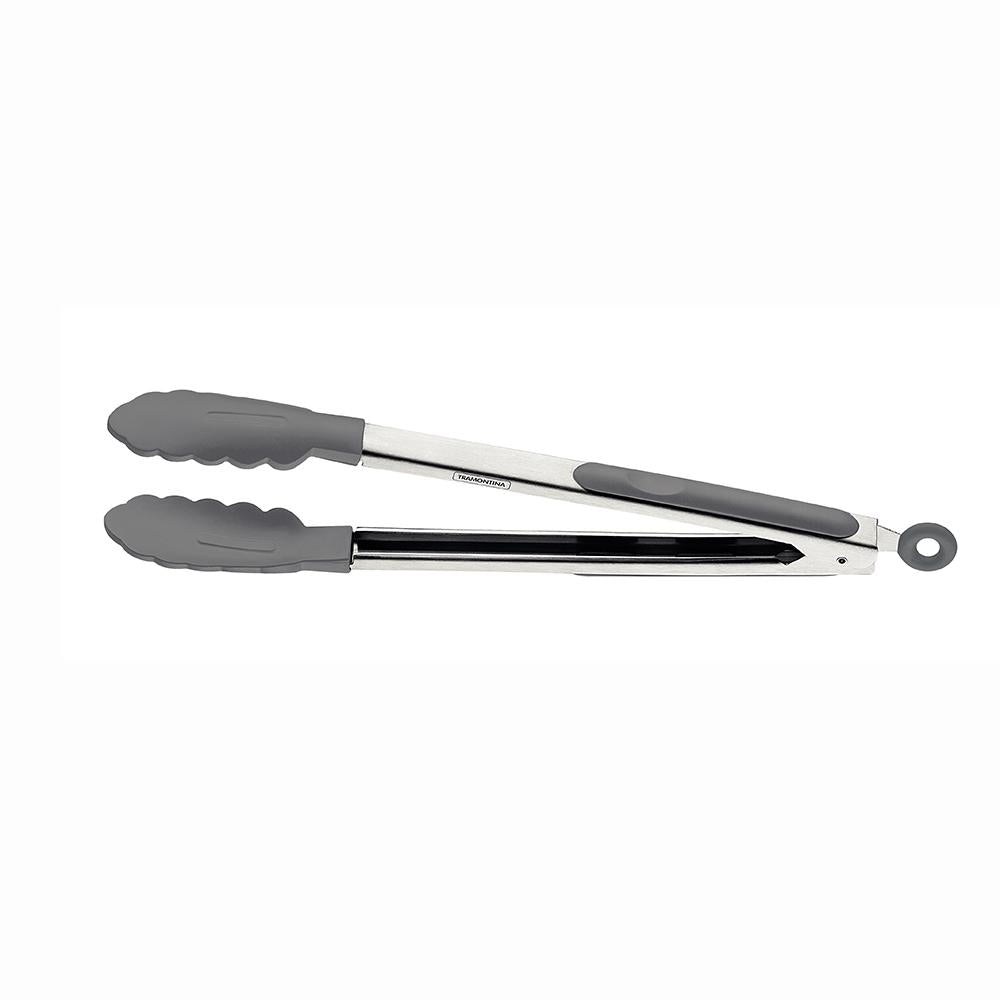 Pegador Térmico Multiuso Para Cozinha Moldê em Silicone Cinza e Aço Inox 35 cm - Tramontina 25817161