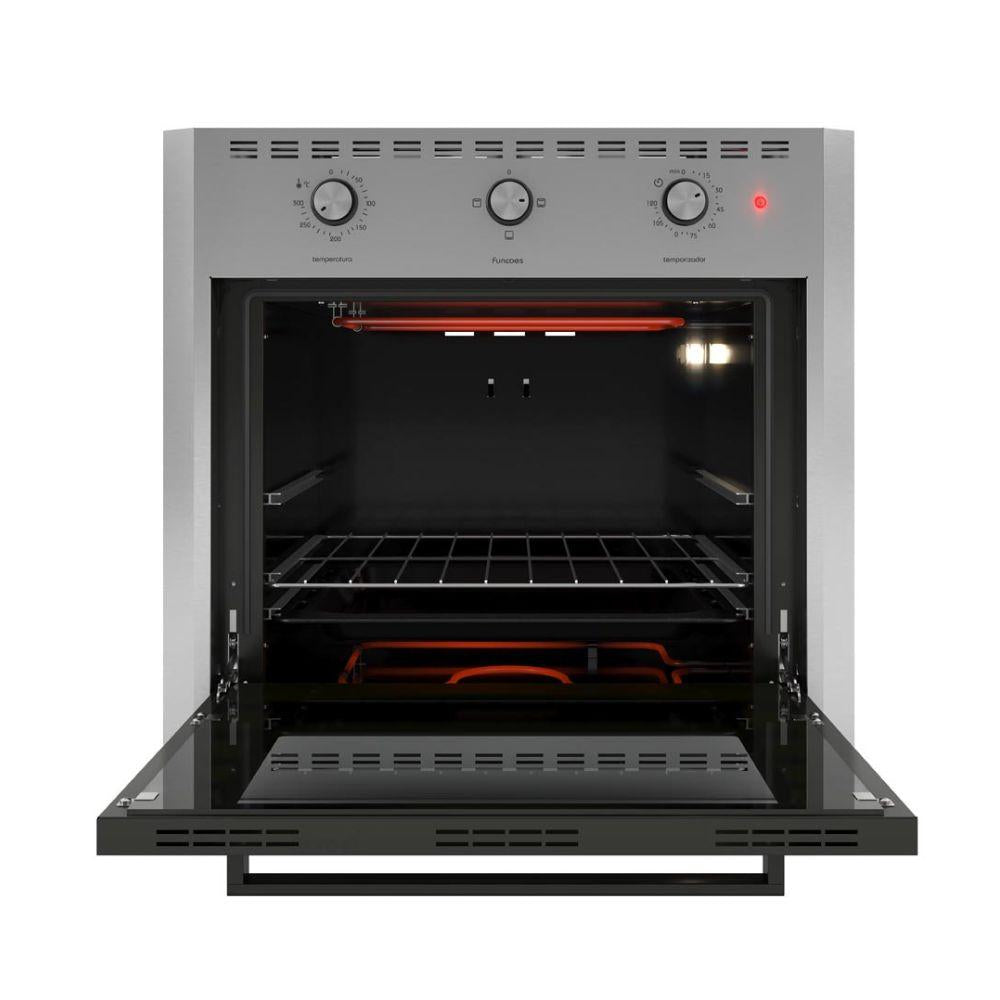 Forno Elétrico de Embutir Inox 60L 1750W Até 300°C E60I 127V Inox - Nardelli 10016351-1