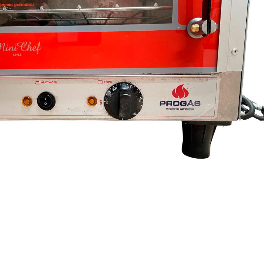 SEMINOVO - Forno Lastro Refratário Mini Chef Prpe-400 Elétrico Gratinador Progas 127V